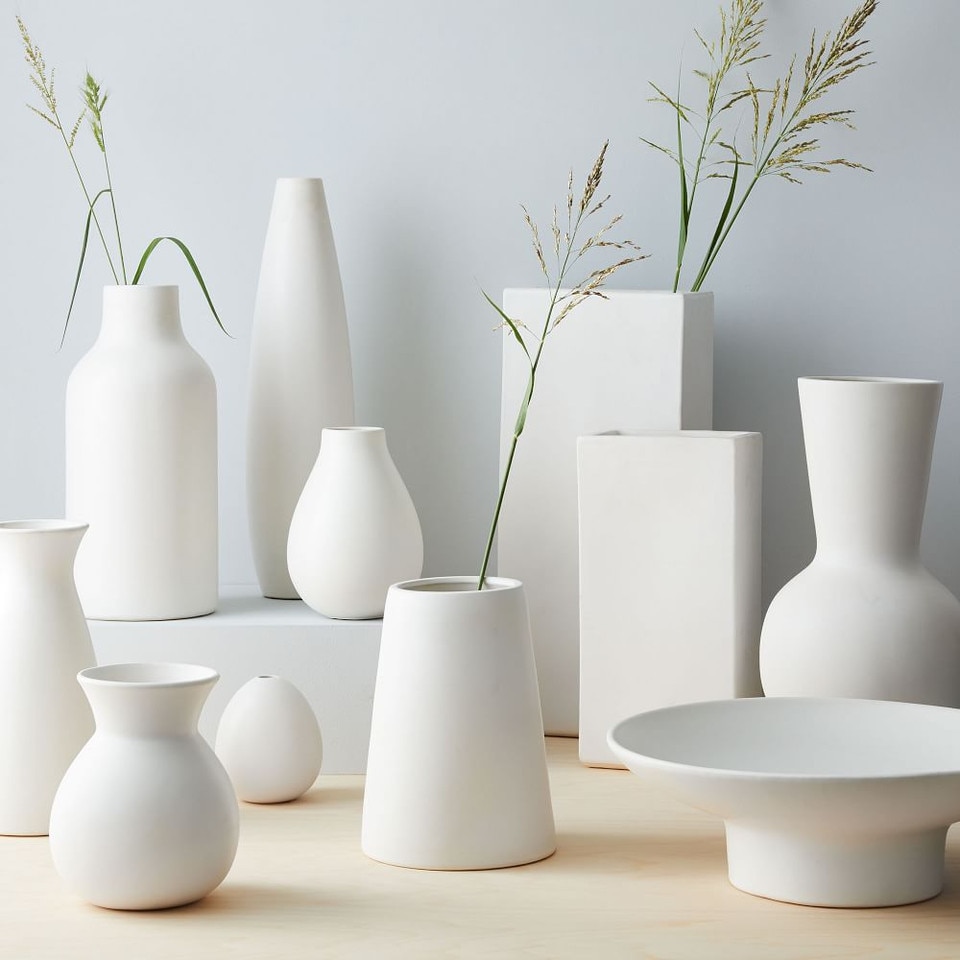 Pure White Ceramic Vases west elm Australia